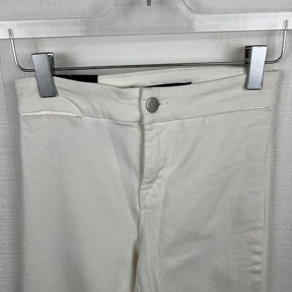 J Brand Tailored Flare Jeans 24 Womens New White Blanc High Rise Stretch - Picture 3 of 10